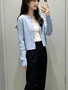 长袖圆领修身复古毛衣
