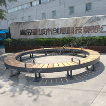 公园户外围树椅防腐木围树凳创意圆形商场小区学校景观庭院排椅