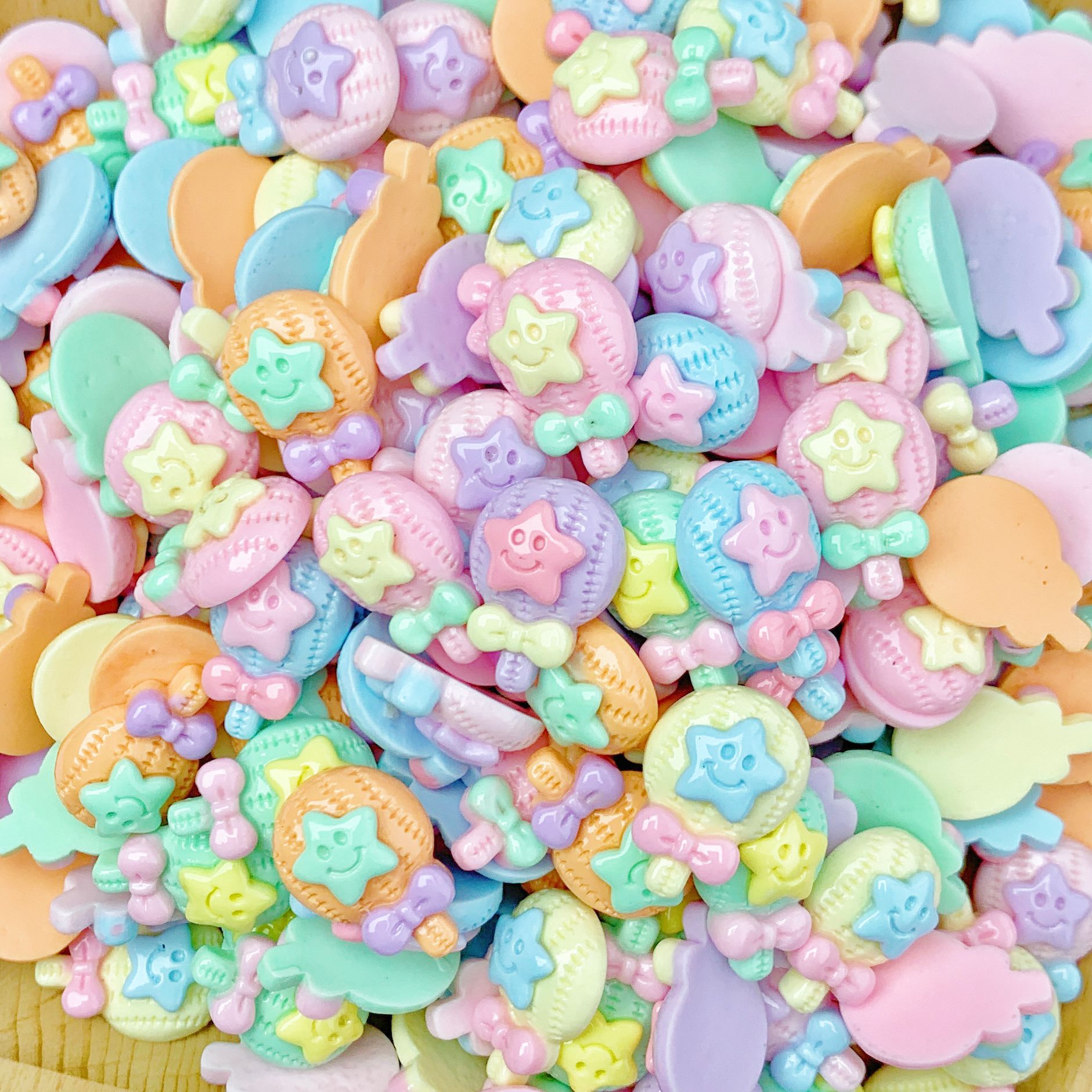 Mini cuatro-ángulo accesorios de resina nebulosa tamaño pequeño joyería de uñas estrella color caramelo espárragos horquilla tocado Accesorios