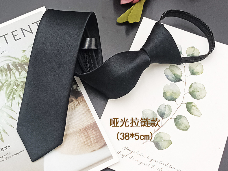 En stock color sólido negro cremallera lazo de los hombres y las mujeres perezoso moda casual mate brillante camisa decorativa mano golpeando