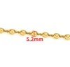 Golden coffee chain, 750 sample gold, 5.2mm