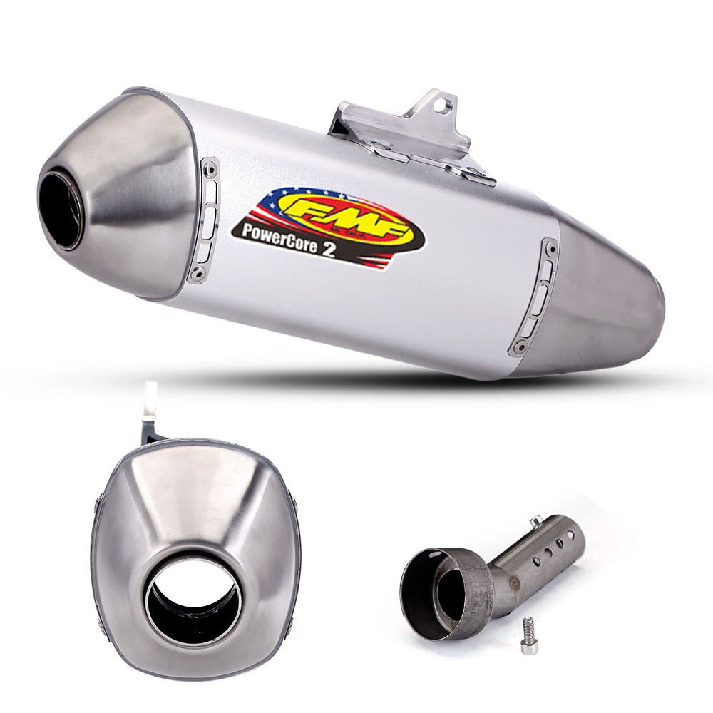 51mm Off-Road Motorcycle Modified Tailpipe Fmf Exhaust Pipe Stainless Steel Pipe Aluminum Bracket Atv Utv Crf Klx