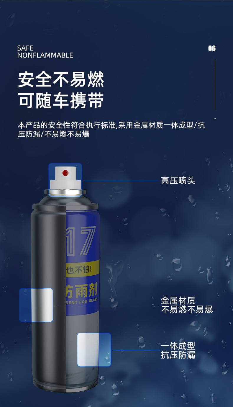 Carefully Selected Car Window Glass Cleaning and Anti-Rain, Anti-Fog Spray, Automotive Glass Rain Repellent, Rearview Mirror Water Repellent
