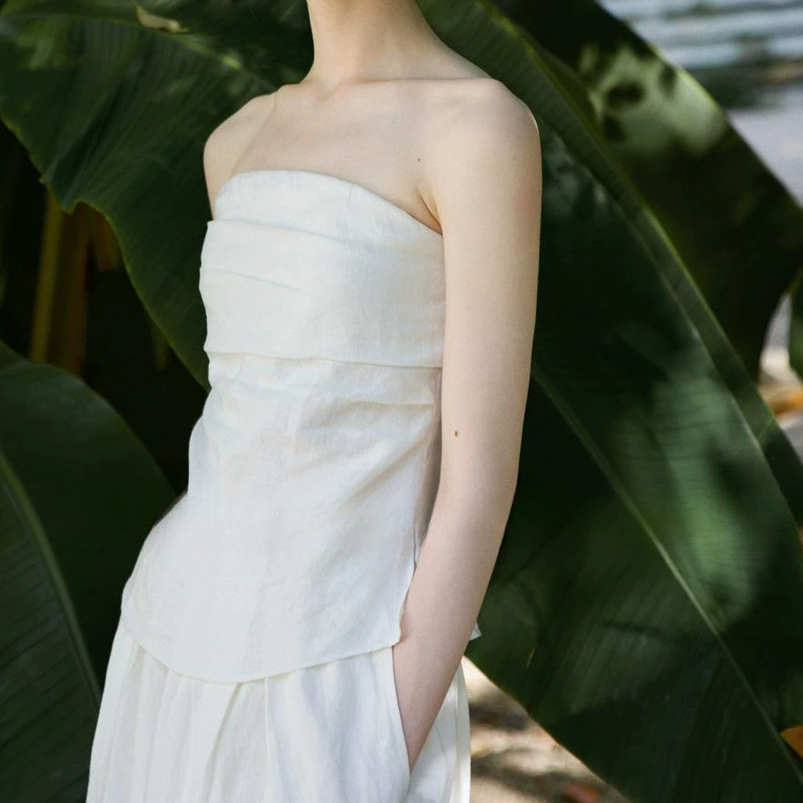 Чистый льняной топы COUNTONME