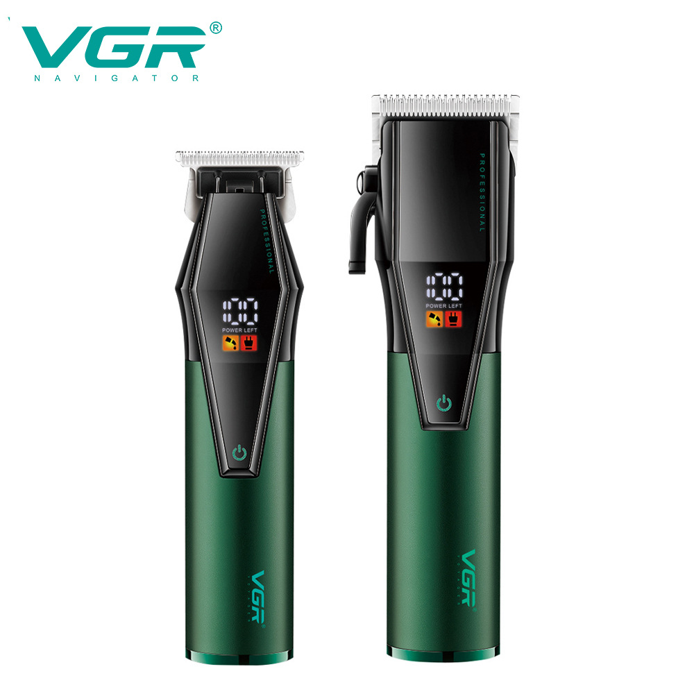 Professionelles Haarschneidemaschinen-Set mit wiederaufladbarem Digitaldisplay für den Heimgebrauch, graviertes Design für Mama oder Schwester_voghion.com