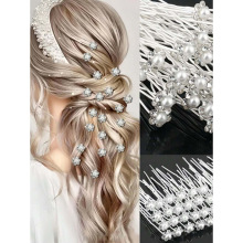 K 30913 Pearl tassel bridal hairpin headdress �����������﷢
