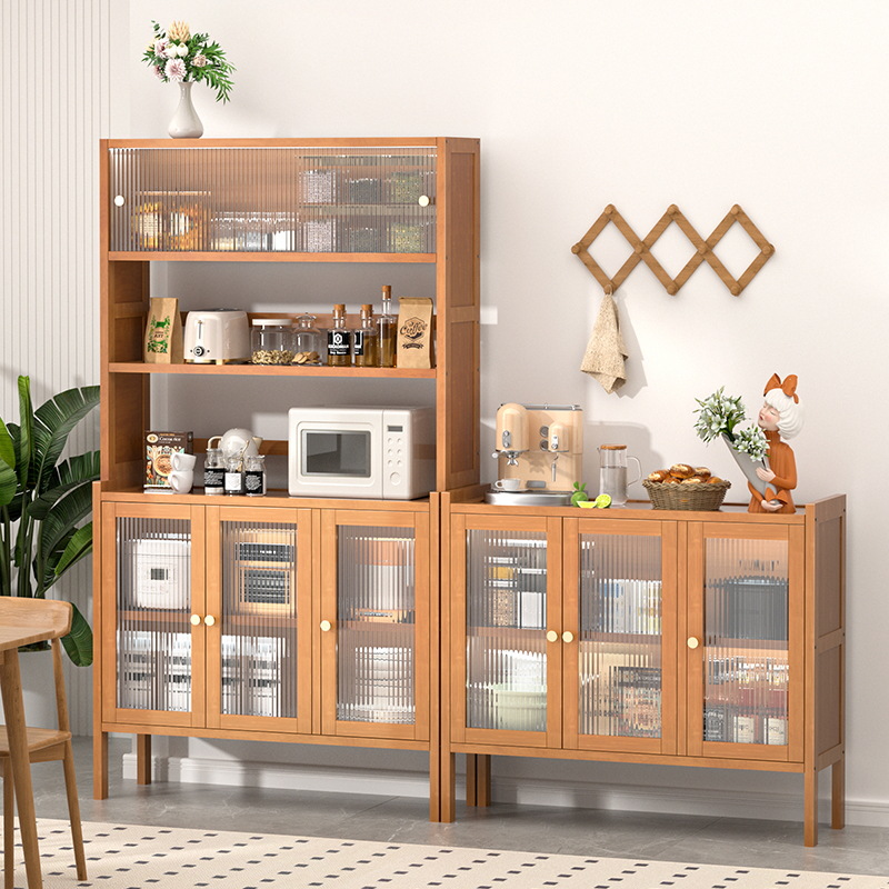 armario de comedor estante de cocina estante de condimento multifuncional horno de microondas piso estante de salón casero armario de almacenamiento multicapa