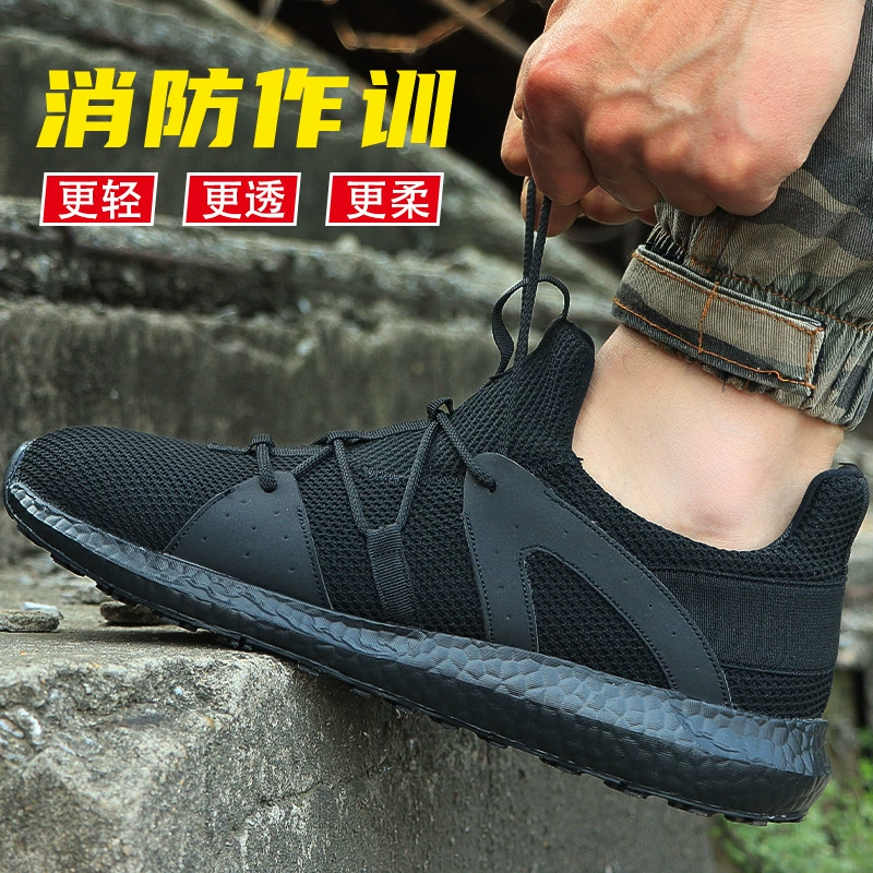 Новые мужские кроссовки для тренировок по огню, летние кроссовки с дышащей сеткой, черные сверхлегкие кроссовки с низким вырезом, резиновые туфли, готовая обувь
