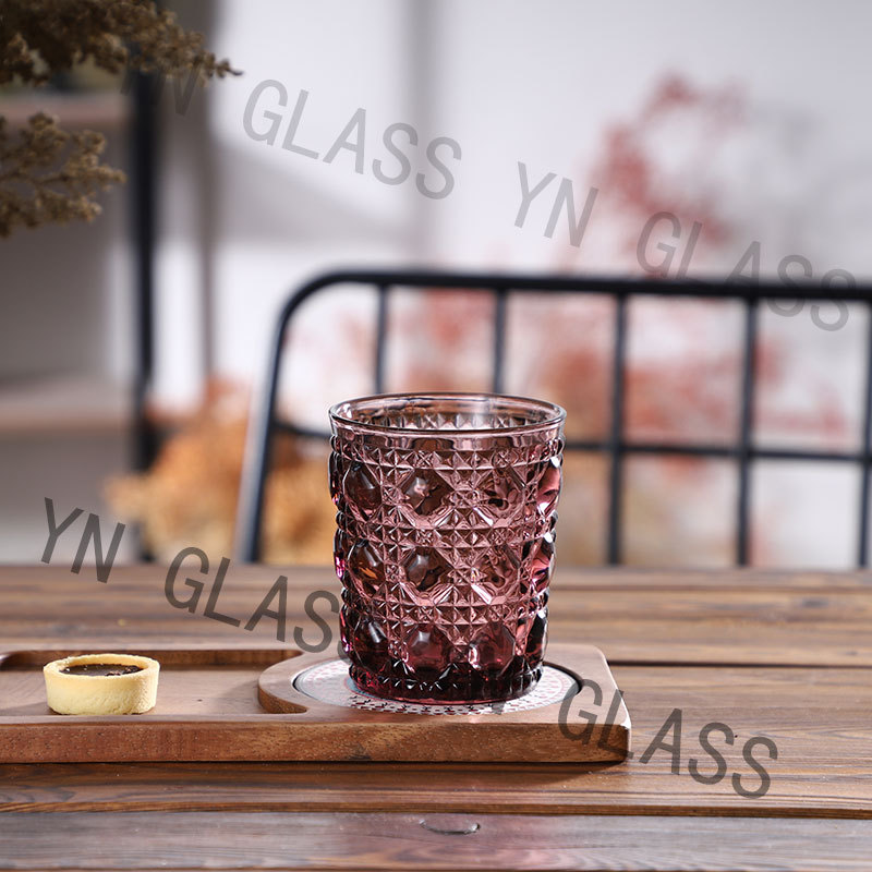 보라색 보석 작은 입 컵 350ml