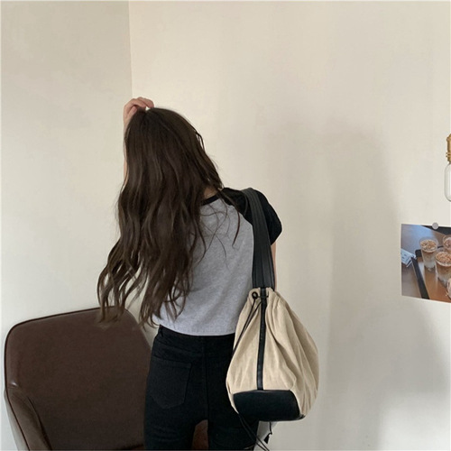 Oversized Short-Sleeve Women's Korean Style High-Waist Trendy Ins Compatible Student Top Summer 2025 New Revealing Short T-Shirt for Women