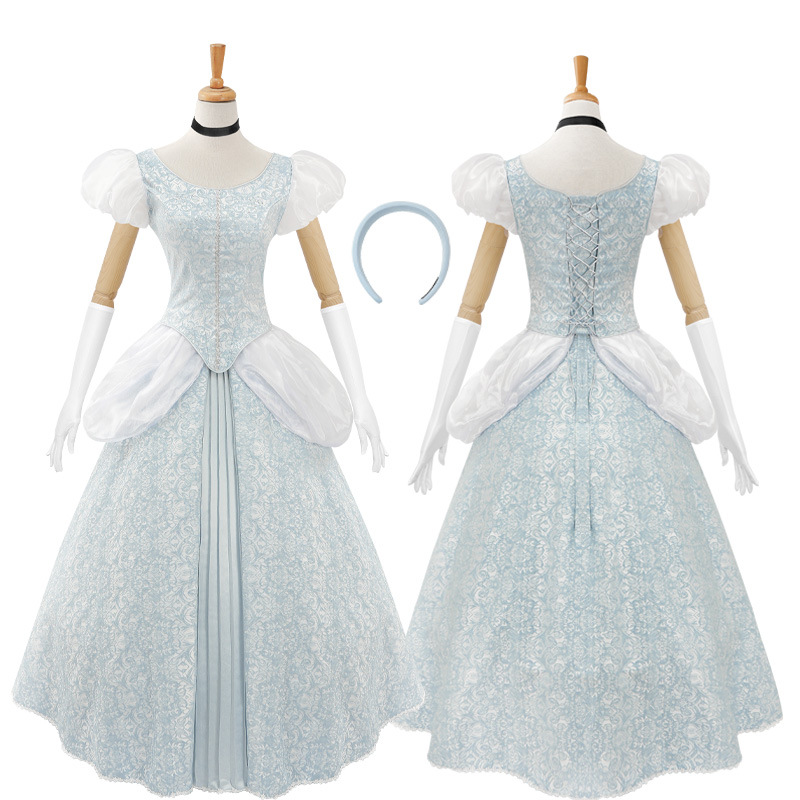 Adult Deluxe Edition Princess Xian Di Blue Annual Meeting Dress COS Cinderella Princess Dress Party Prom Costume