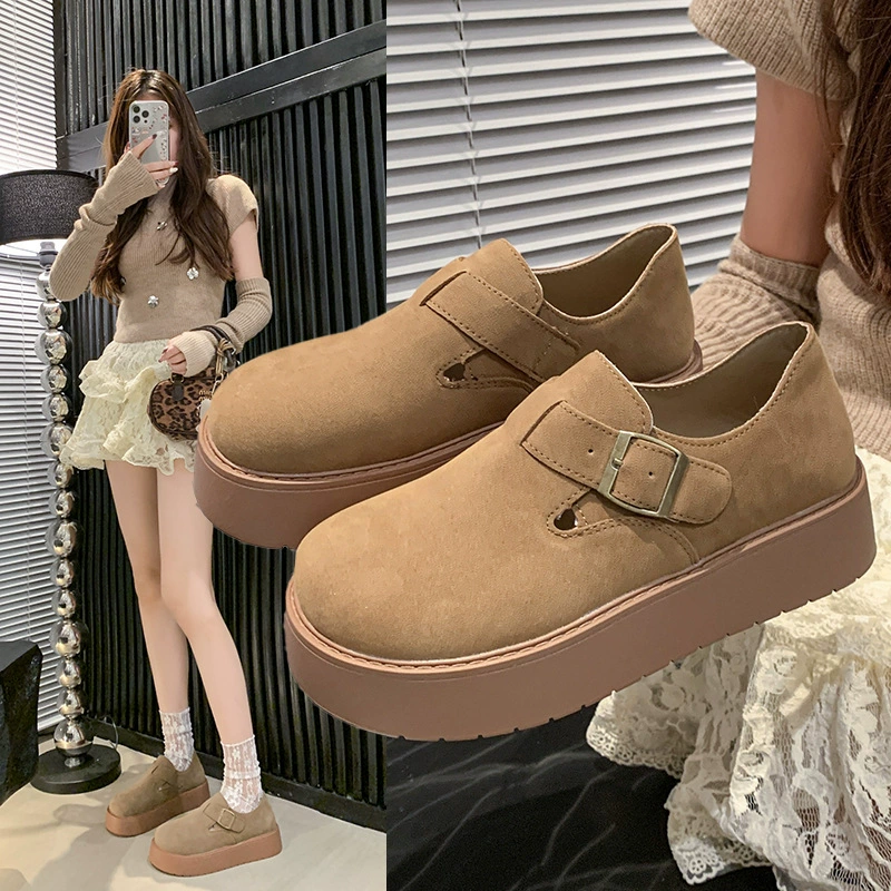 34-42 размера плюс размер женской обуви все включено ботинки Birken с толстой подошвой увеличенные ботинки Lefu одна педаль туфли