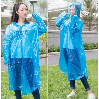 disposable Raincoat protect have more cash than can be accounted for whole body children adult men and women Single Adult thickening transparent Portable Poncho