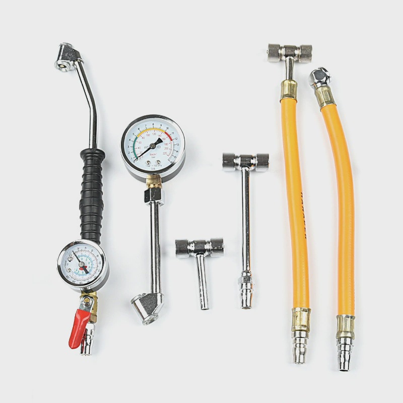 Neumático de coche, boquilla de aire, manguera, boquilla de inflable de doble cabezal, motocicleta, bicicleta, bicicleta, camión, palanca de aire de manivela