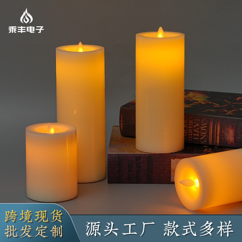平口LED仿真电子蜡烛灯浪漫婚庆道具茶蜡布置装饰摇摆节日装饰|undefined