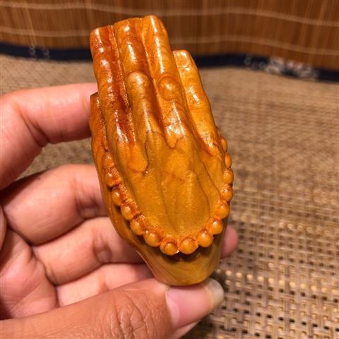 崖柏太行陳化老料木彫刻は工芸品のハンドルを飾っています。|undefined