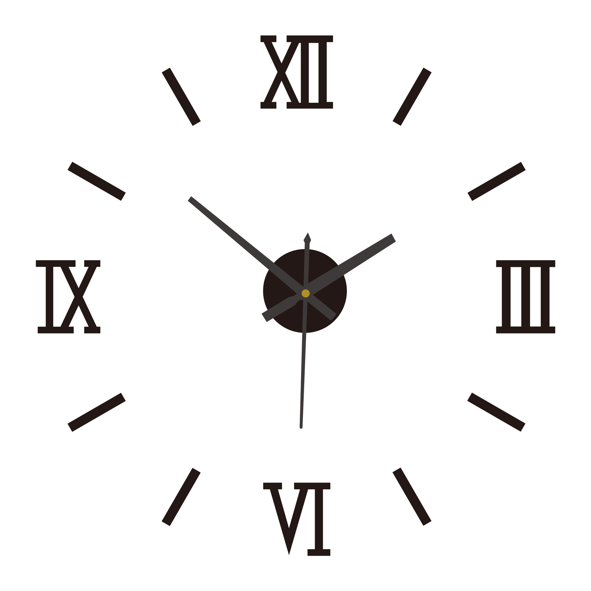 Nórdico creativo ponche-libre DIY Reloj de pared dormitorio estudio espejo reloj mudo acrílico personalizado etiqueta de la pared reloj