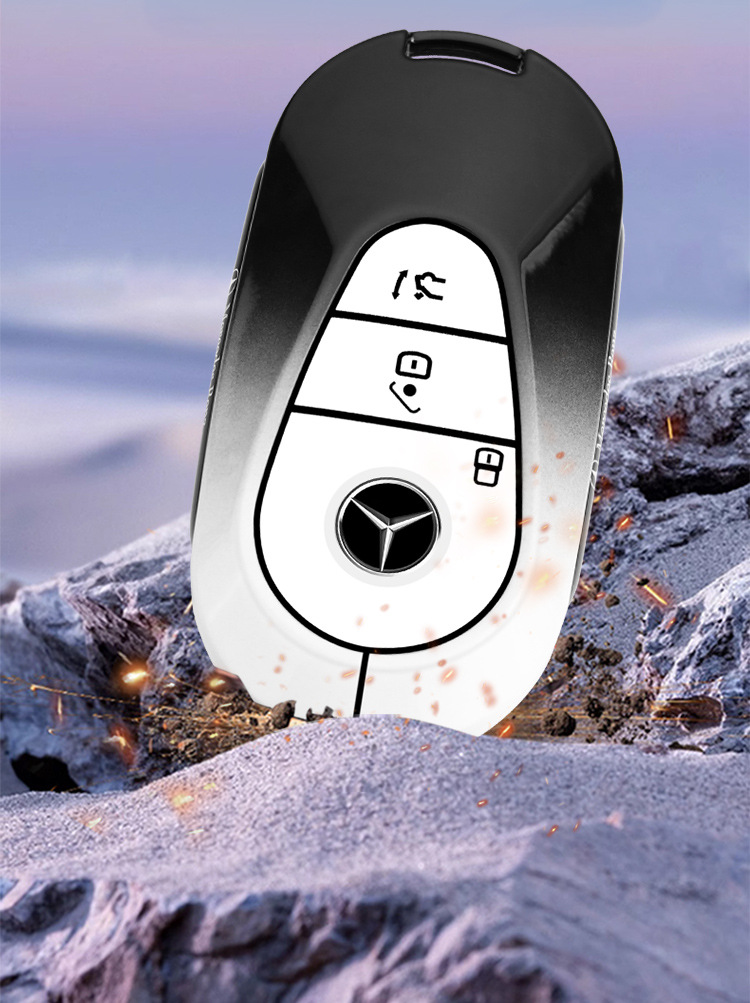 Suitable for Mercedes-Benz E300L Key Cover C260L Mercedes-Benz Glc300L Metal A200 Gla200 Buckle Glb220 Shell