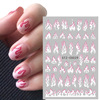 Nail stickers, fruit adhesive fake nails, suitable for import, new collection, European style, English letters, 3D