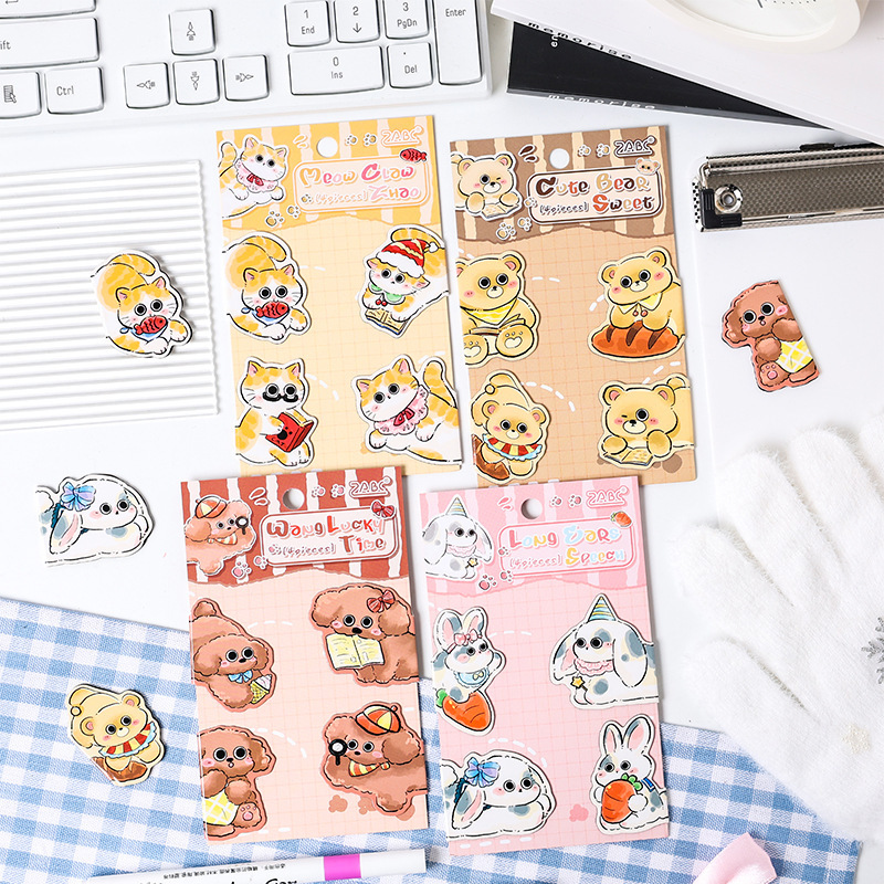 Bonbon House Animated Animals marcadores DIY creativos graduados pequeños regalos magnéticos suaves marcadores de lectura magnéticos