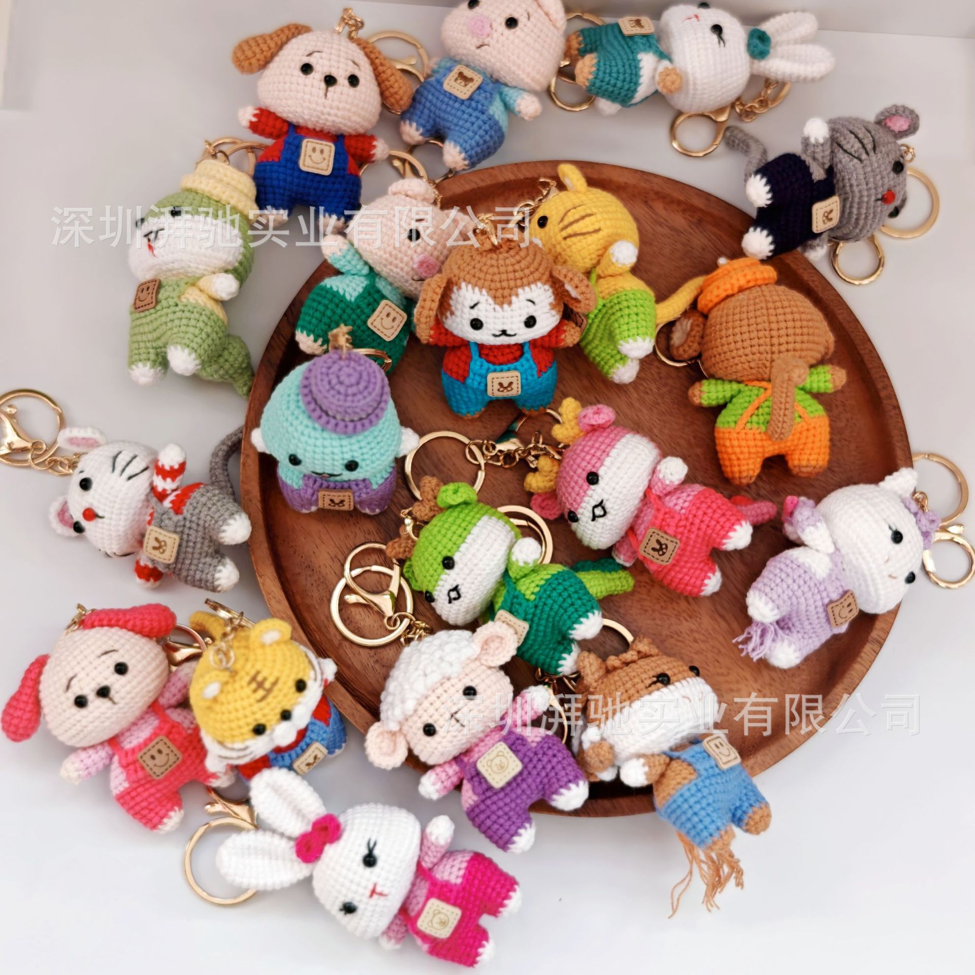 Colgantes de animales del zodiaco tejidos a mano, muñecos de lana hechos a crochet, accesorios decorativos para bolsos, regalos al por mayor y al detalle. image 4