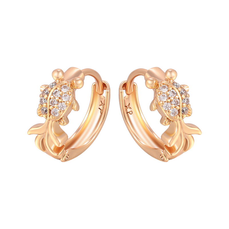 Arracadas de Pez Dorado de Aleación para Mujer image 6