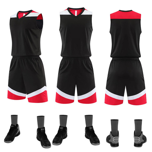 Quick wholesale basketball uniforms for boys and girls, cross-border quick-drying sports student training camp comparison