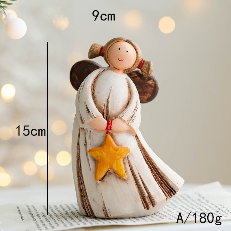 American Idyllic Resin Angel Handmade Painting Ornaments display picture 5