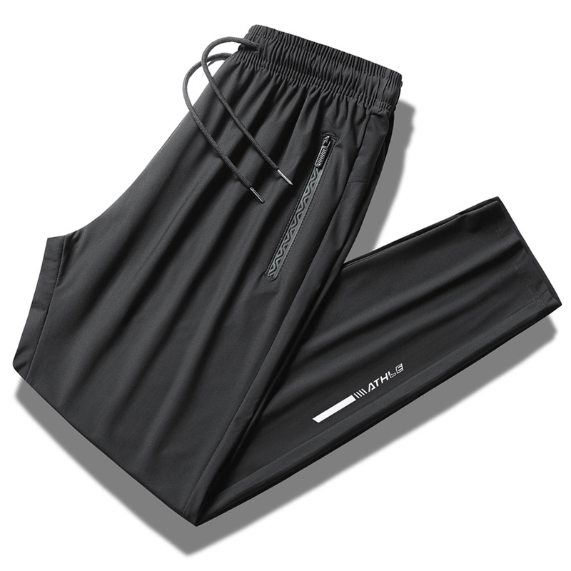 Pantalones de Seda de Hielo Transpirables de Secado Rápido 2024, Pantalones Largos Deportivos Casuales para Hombre, Pantalones de Aire Acondicionado de Talla Grande para Hombre, Venta al por Mayor del Fabricante