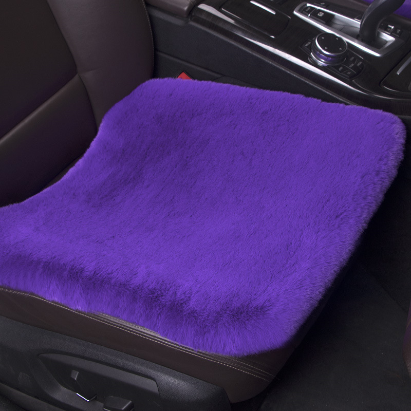 Wholesale Thickened Warm Faux Rabbit Fur Car Seat Cushion Set, Long Rectangular Three-Piece Plush Car Seat Cushion for Winter Warmth