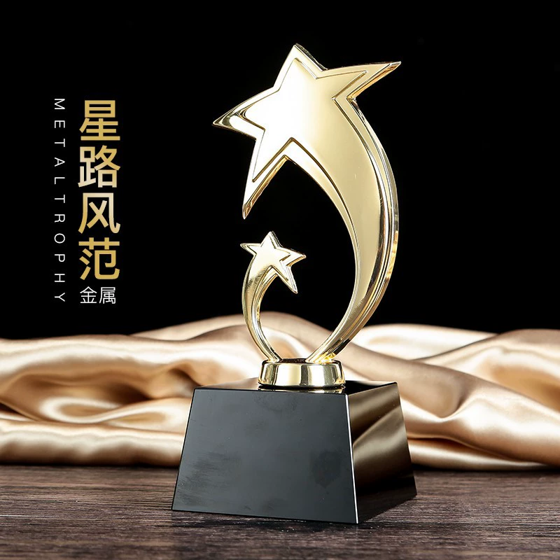 Новая хрустальная медаль-трофей, изготовленная на заказ, металлическая пятиконечная звезда, награда для сотрудников на ежегодном собрании компании, соревнований студентов, сувенир
