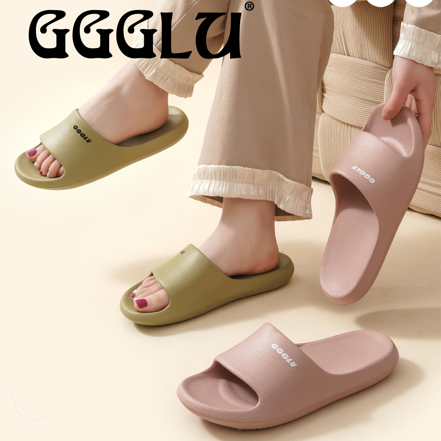 New Style Slippers for Men, New Home Bathroom Non-Slip Slippers for Women, Tai Chi Soft-Soled Slippers for Men to Wear Outside