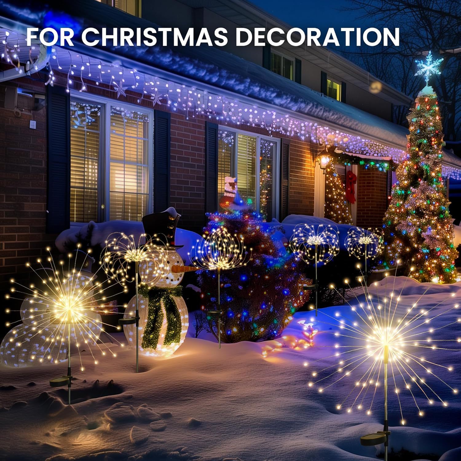 핫 모델 - 1~5개의 불꽃놀이 랜턴 - 8가지 모드 - 400LED 따뜻한 조명