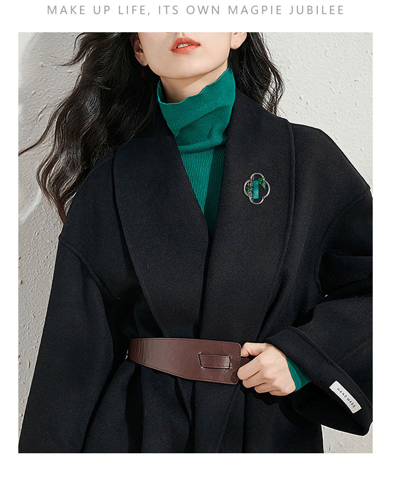 复古中式国风屏竹胸针小众高级感节节高升胸花新款竹子