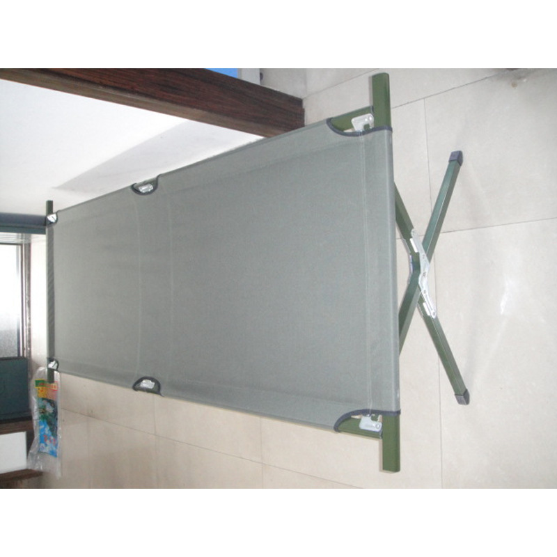 Suministro directo de fábrica de comercio exterior de aluminio cama de campamento de oficina almuerzo cama cómoda transpirable al aire libre cama plegable, camping