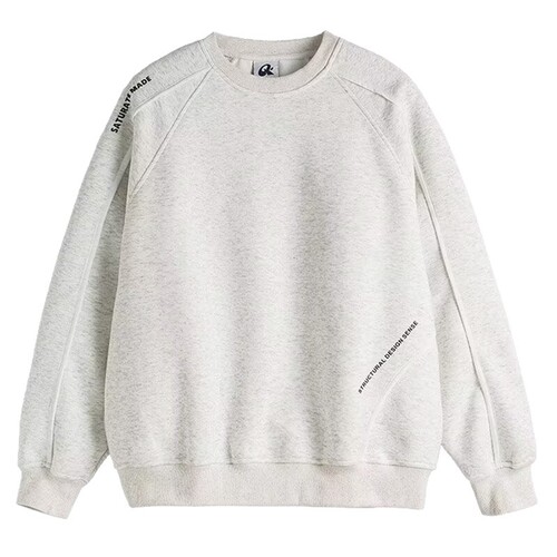 2025 spring and autumn American letters simple men's round-neck sweater fashionable fashion brand casual all-matching high street men's coat