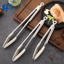 现货带支架食物夹硅胶食品夹户外烧烤夹牛排夹防烫烤肉夹自助餐夹