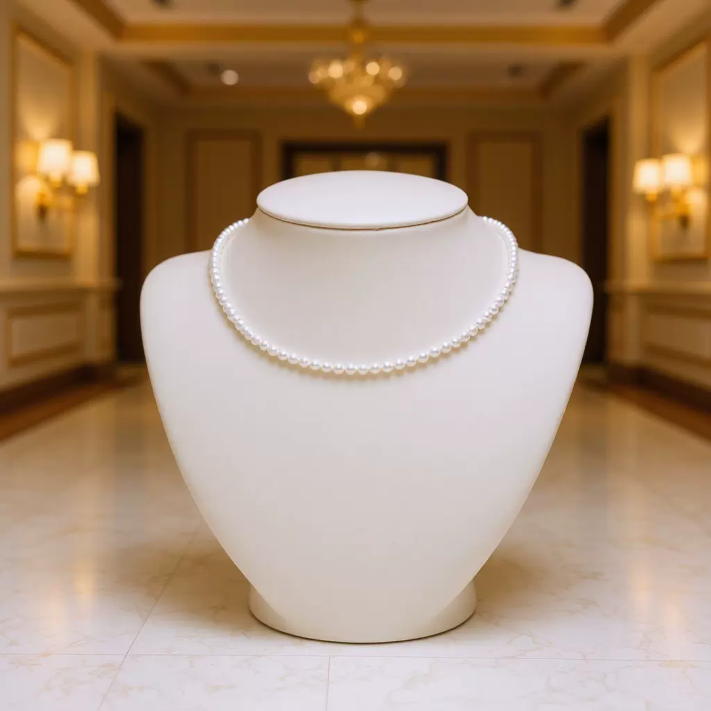 正品天然淡水珍珠4-5mm极光近圆几乎无瑕含盒子证书项链轻奢送礼