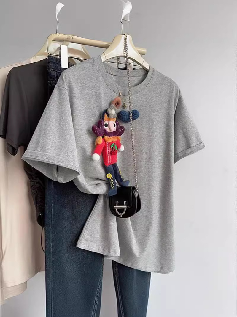 Cartoon summer retro cotton short sleeve T-shirt
