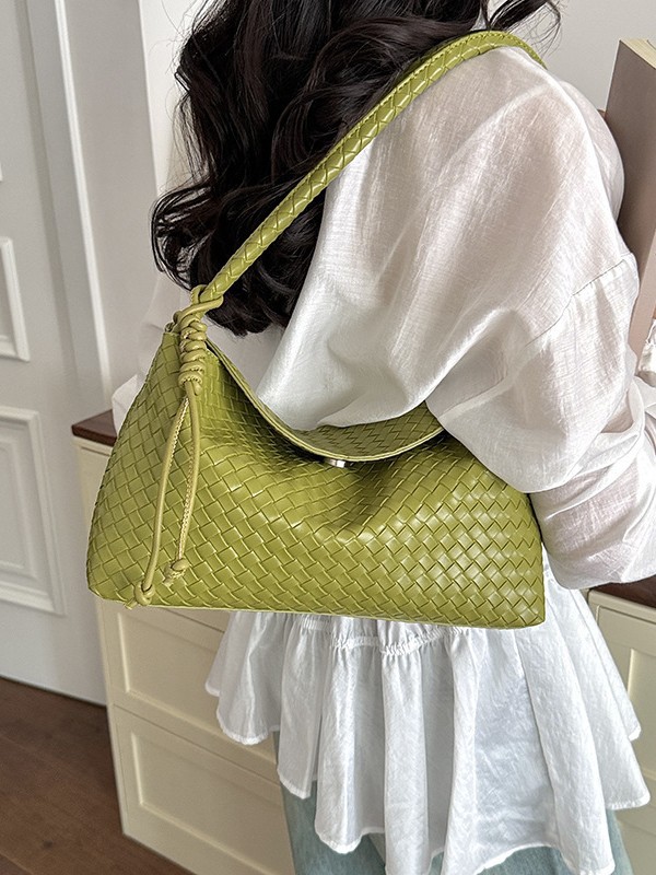 Bolsa de tejido de gran capacidad, bolso de mano de mano de vacaciones, bolso de brazo de dos piezas.