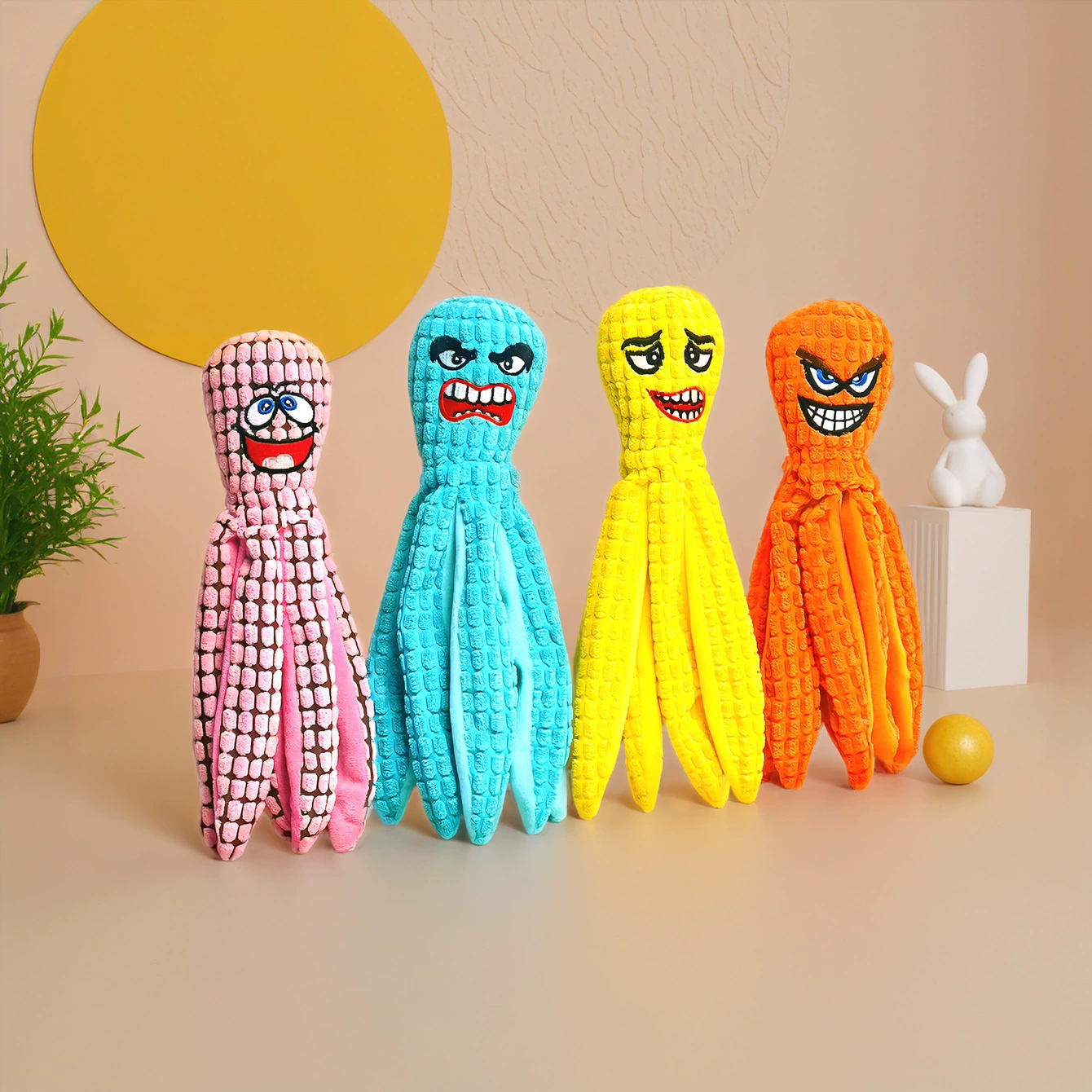 Трансграничное домашнее животное плюшевый осьминог интерактивная игрушка Собака Пазлы Состойкие к укусу зубы голосовые игрушки для животных оптом