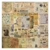 35 retro sheepskin paper newspaper stickers TT039