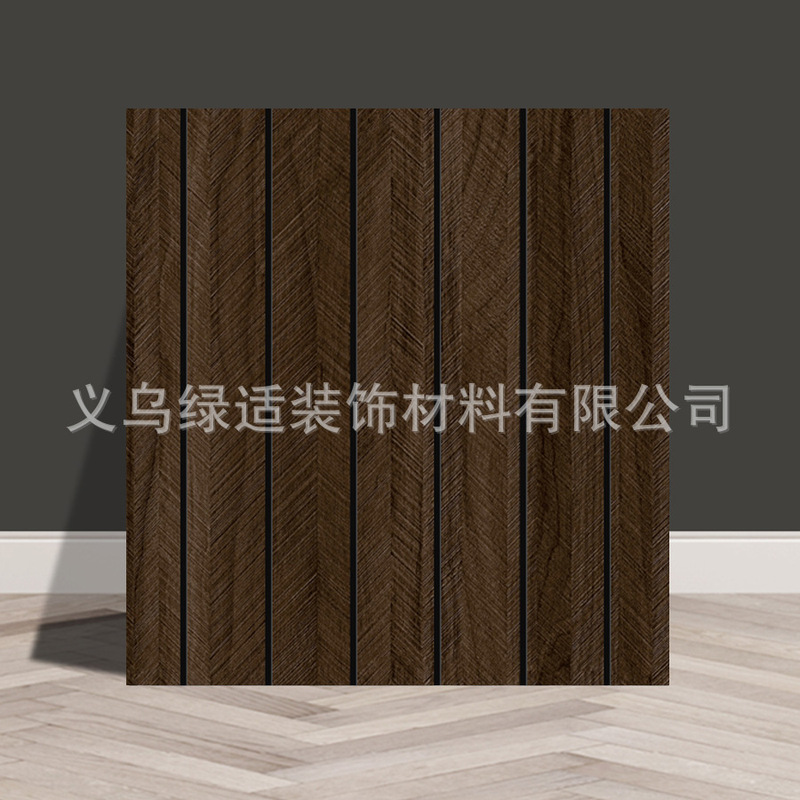 外贸工厂自粘木纹格栅条纹墙纸3d木纹格子背景墙贴纸temu贴标代发|undefined