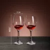 2 red wine glasses