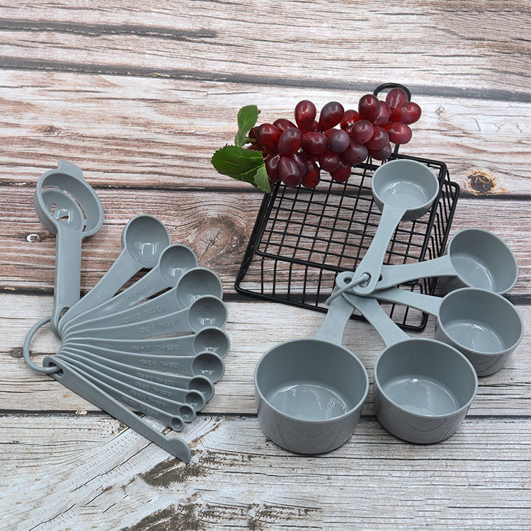 17-teiliges Messlöffel-Messbecher-Set aus Kunststoff-Gewürz-Kaffee löffel Eiweiß-Separator-Küchen-Back werkzeuge – Detail 8