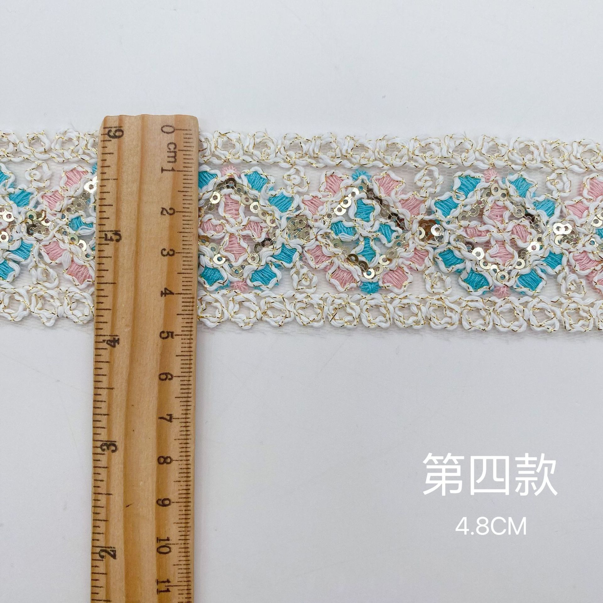 Nuevo estilo étnico bordado hueso de coche lentejuelas encaje retro fondo de malla hilo de algodón hilo accesorios de ropa encaje