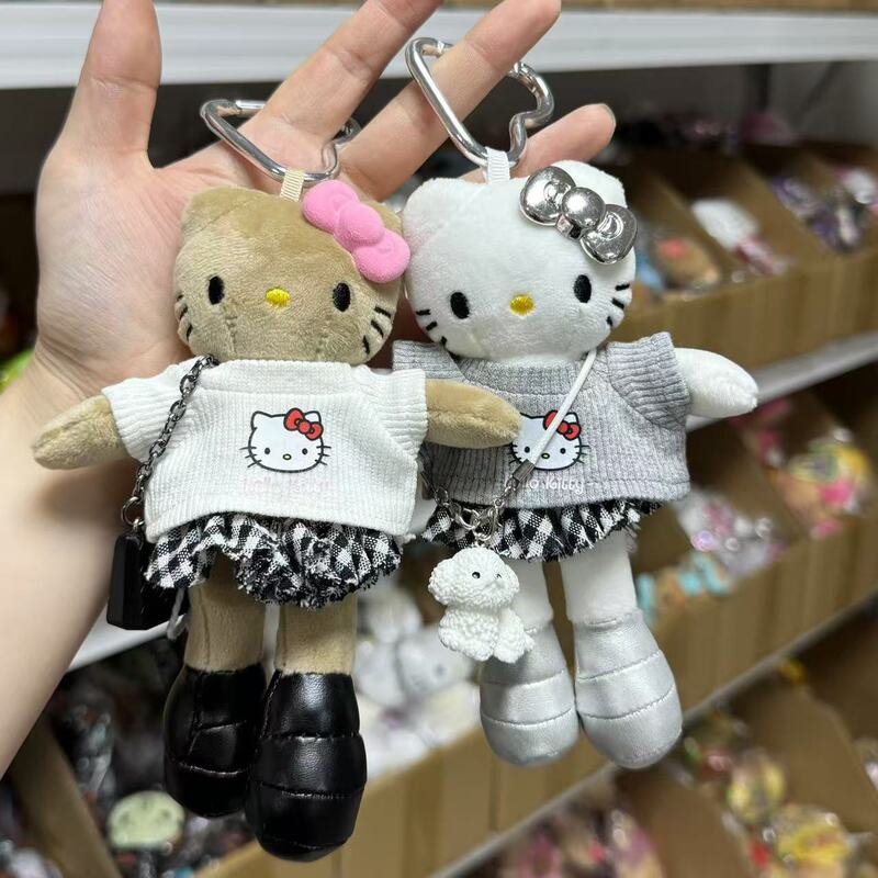 New Cute Long-Legged Kitty Plush Pendant Dress-Up Doll Clothes Ins-Style Toy Decoration Backpack Keychain