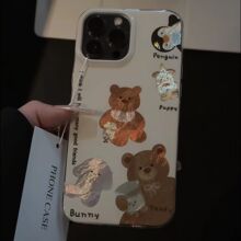 玩偶小熊适用iPhone16promax手机壳适用苹果14iPhoneXR漩涡壳IMD