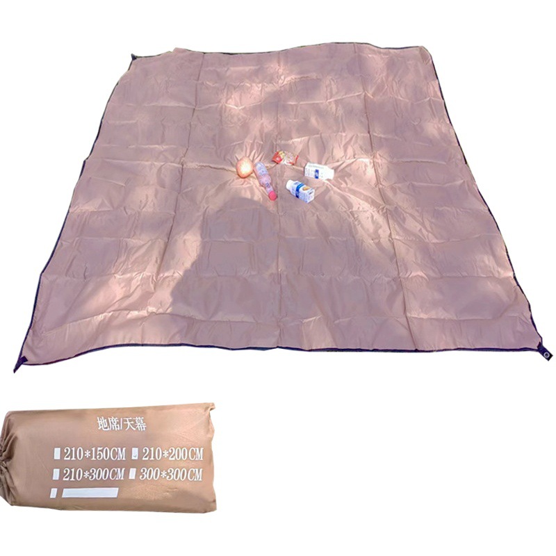 Outdoor camping tent silver-coated floor mat Oxford cloth moisture-proof mat beach mat large picnic mat barbecue mat