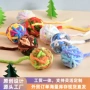 配色毛绒冰淇淋猫咪毛线球